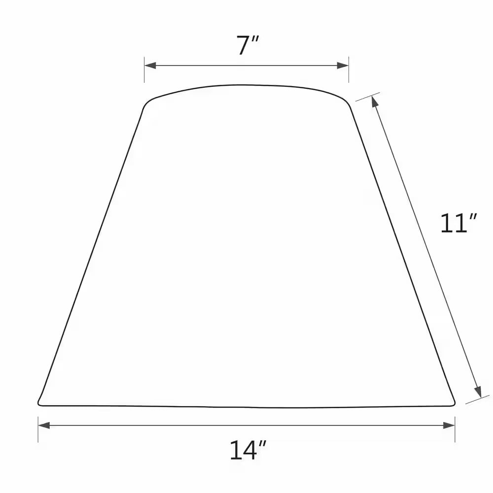 14 In. X 11 In. off White Hardback Empire Lamp Shade