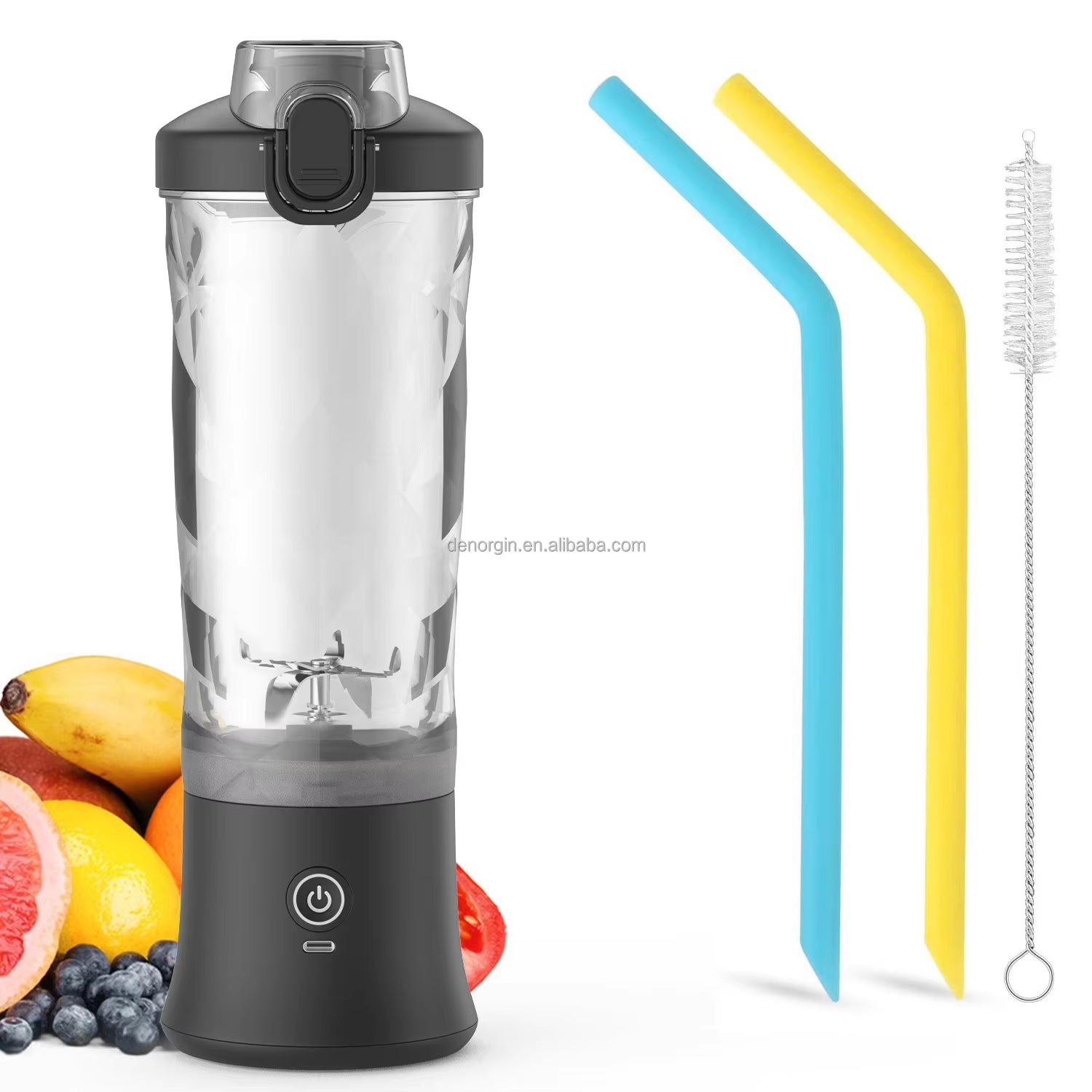 Factory Design 600Ml IP67 Travel Electric Smoothie Juice Maker Machine Automatic Juicer and Mixer Grinder Portable Blender