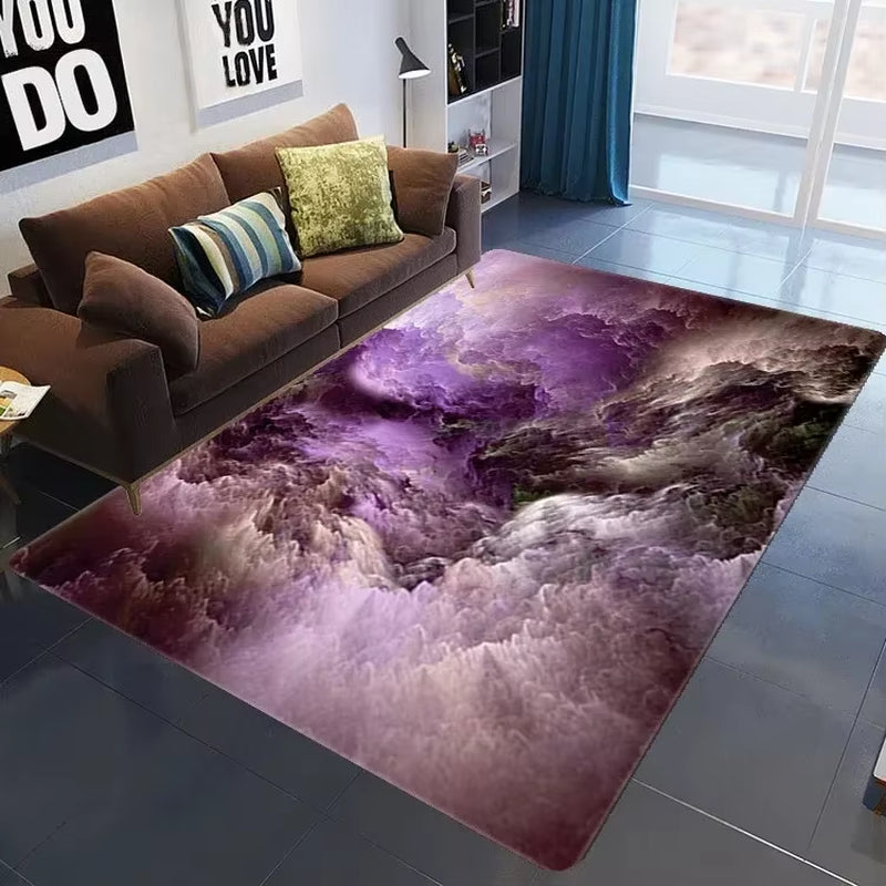 3D Galaxy Space Star Non-Slip Carpet for Bedroom Living Room Bathroom Decorative Floor Mat Door Mat