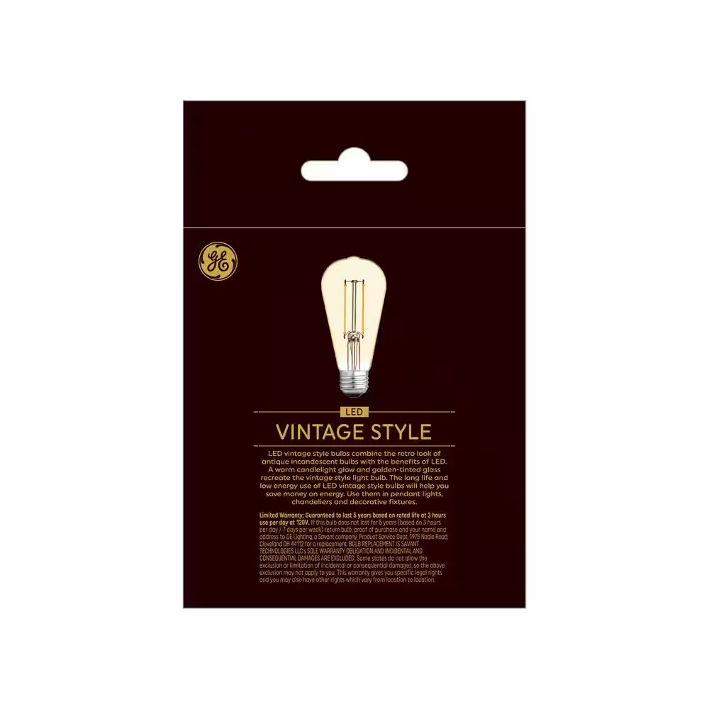 60.0-Watt Equivalent ST19 Straight Tapered Edison Style LED Light Bulb Dimmable Bulb 2-Pack