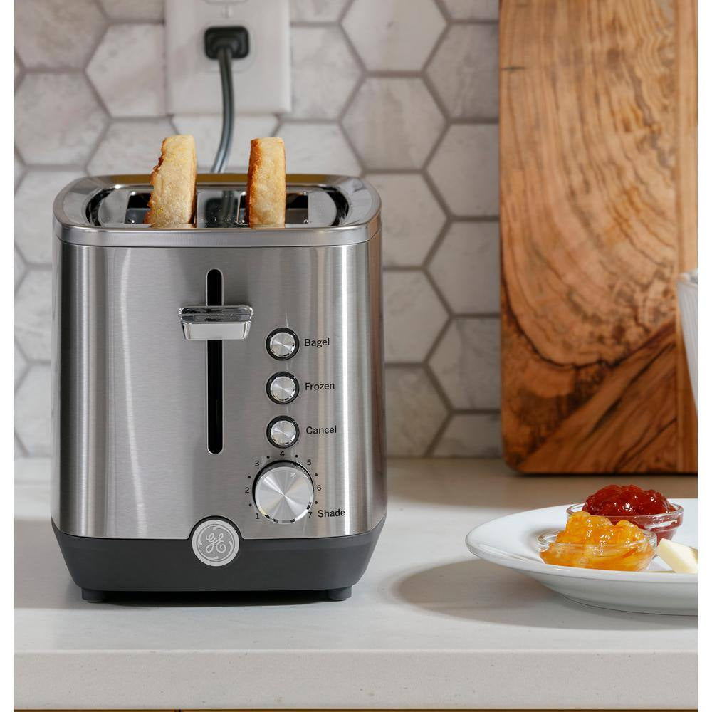 2-Slice Stainless Steel Wide Slot Toaster with 7 Shade Settings