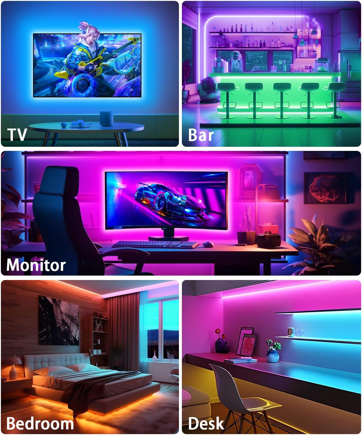 TV Led Lights, 16.4Ft Led Lights for TV 55-70 Inch, Led TV Backlight TV Lights T