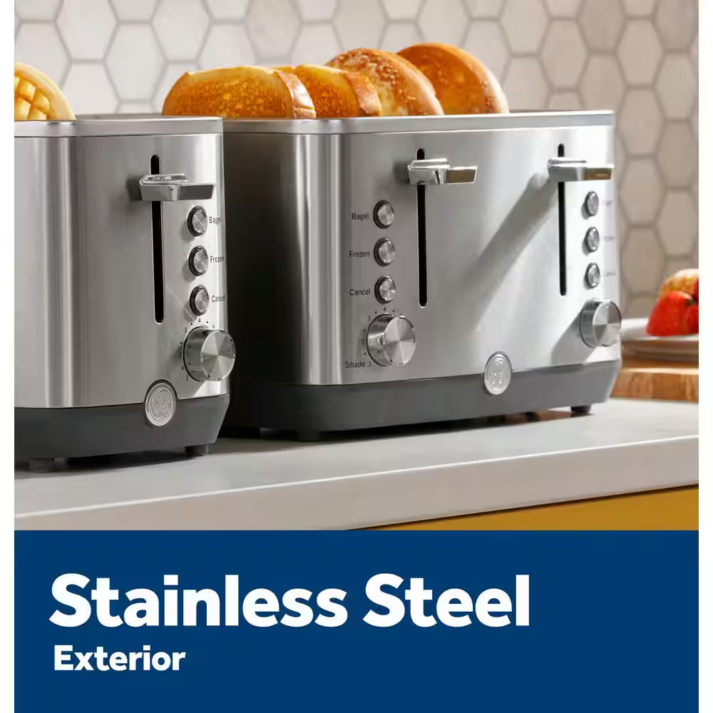 2-Slice Stainless Steel Wide Slot Toaster with 7 Shade Settings