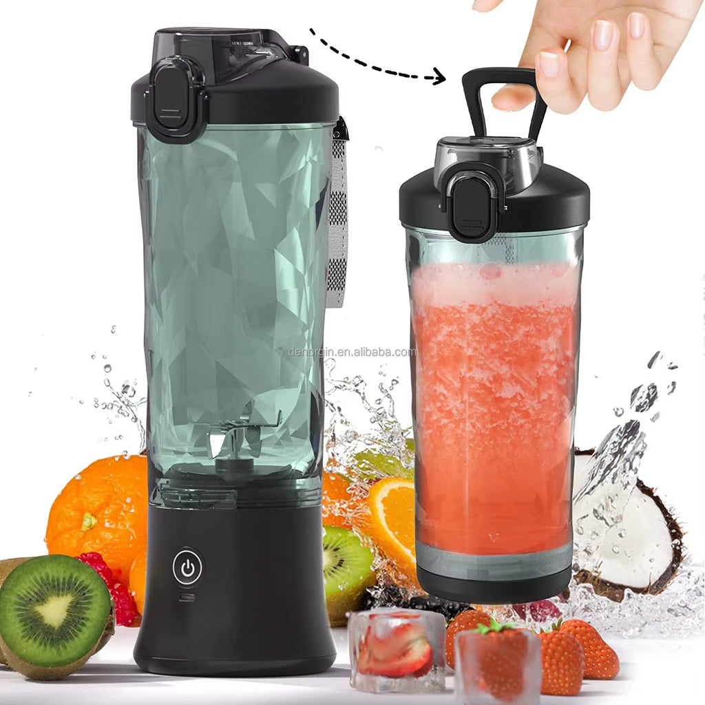 Factory Design 600Ml IP67 Travel Electric Smoothie Juice Maker Machine Automatic Juicer and Mixer Grinder Portable Blender