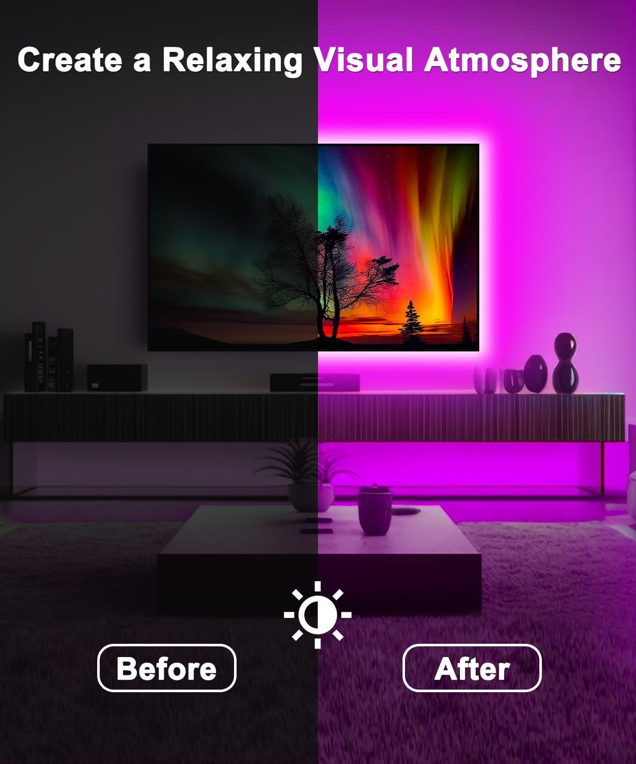 TV Led Lights, 16.4Ft Led Lights for TV 55-70 Inch, Led TV Backlight TV Lights T