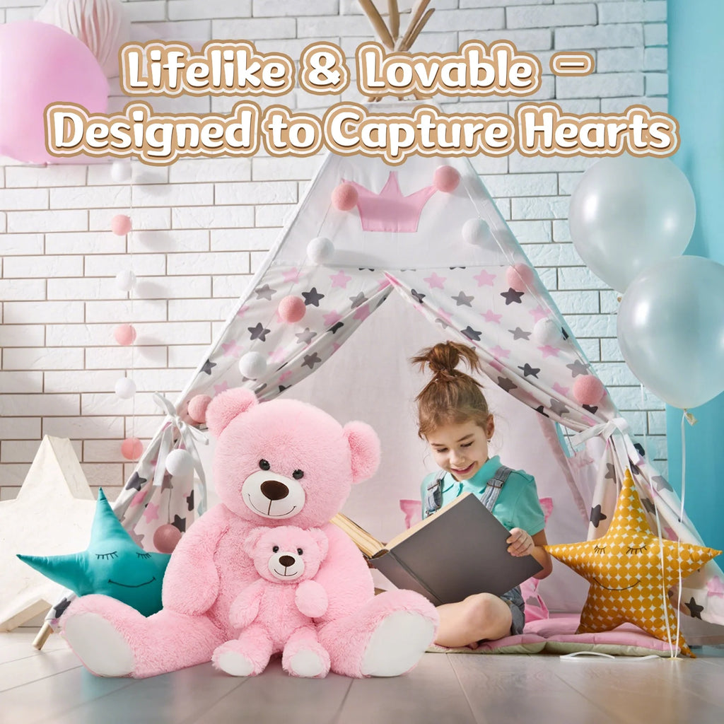 39" Giant Teddy Bear Mommy and Baby Soft Plush Bear Stuffed Animal