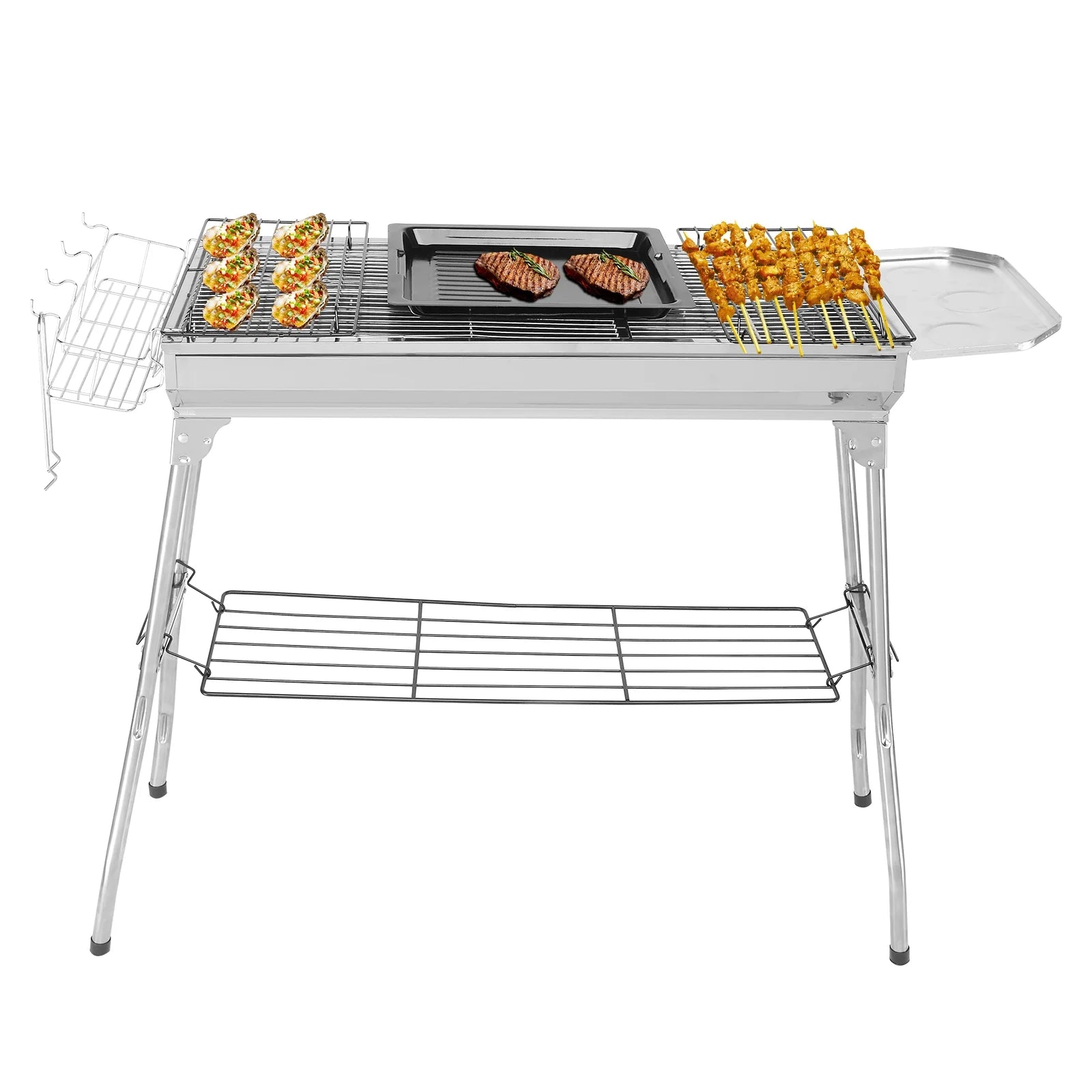 39'' Grill BBQ Grill Portable Camping Charcoal Grill Foldable