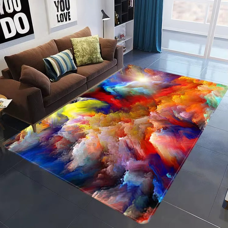 3D Galaxy Space Star Non-Slip Carpet for Bedroom Living Room Bathroom Decorative Floor Mat Door Mat