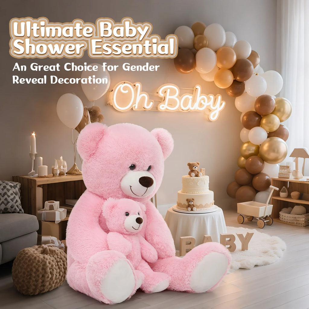 39" Giant Teddy Bear Mommy and Baby Soft Plush Bear Stuffed Animal