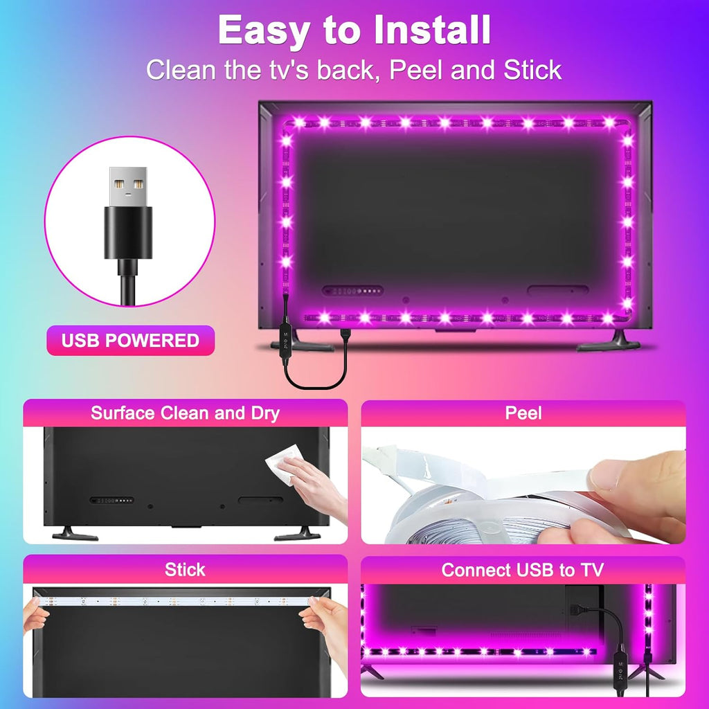 TV Led Lights, 16.4Ft Led Lights for TV 55-70 Inch, Led TV Backlight TV Lights T