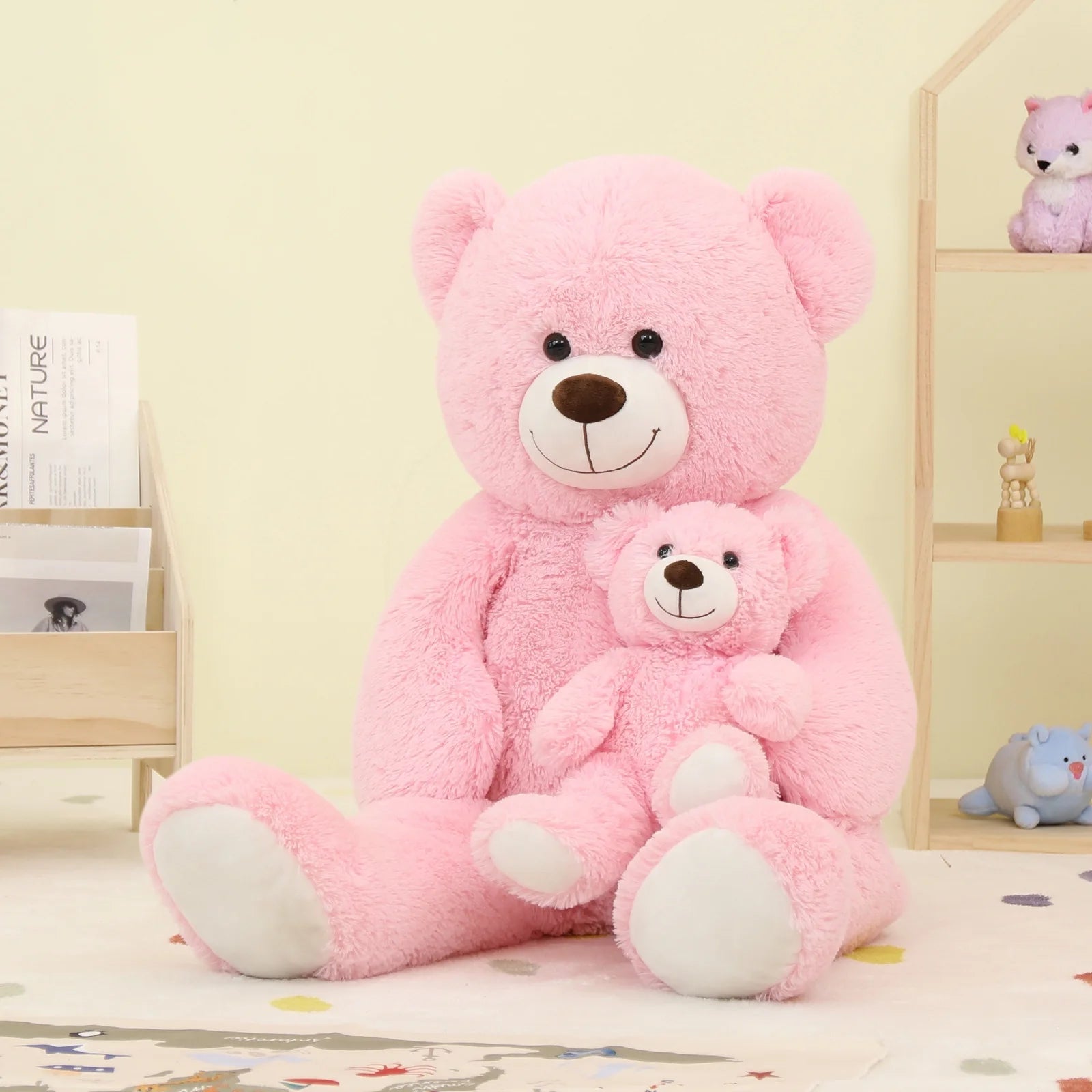 39" Giant Teddy Bear Mommy and Baby Soft Plush Bear Stuffed Animal